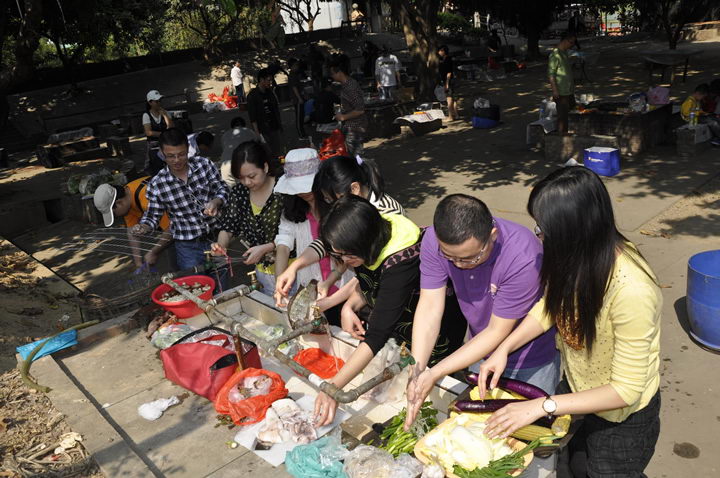 食材筹备中